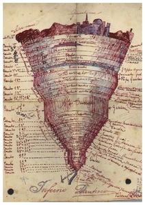 Disegno antica rffigurazione dellinferno di Dante 