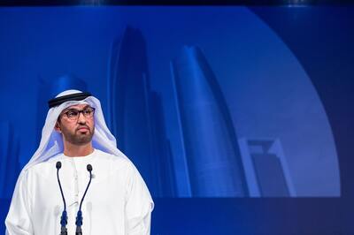 Sultan Ahmed Al Jaber, chief executive officer of Abu Dhabi National Oil Co. (ADNOC), pauses while speaking during the Bloomberg Capital Markets Forum in Abu Dhabi, United Arab Emirates, on Wednesday, Oct. 2, 2019. Adnoc is OPEC’s third-biggest oil producer and pumps most of the United Arab Emirates’ crude.