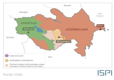 Immagine cartina Armenia 