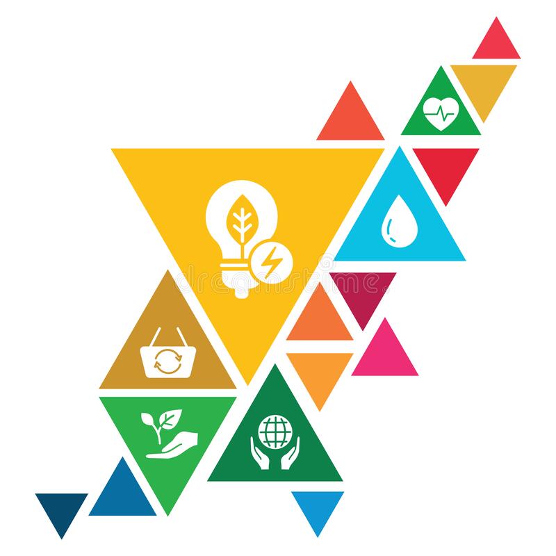Immagine obiettivi di sviluppo sostenibile icone per il business globale l economia e marketing stile piatto sfondo isolato bianco 179973406